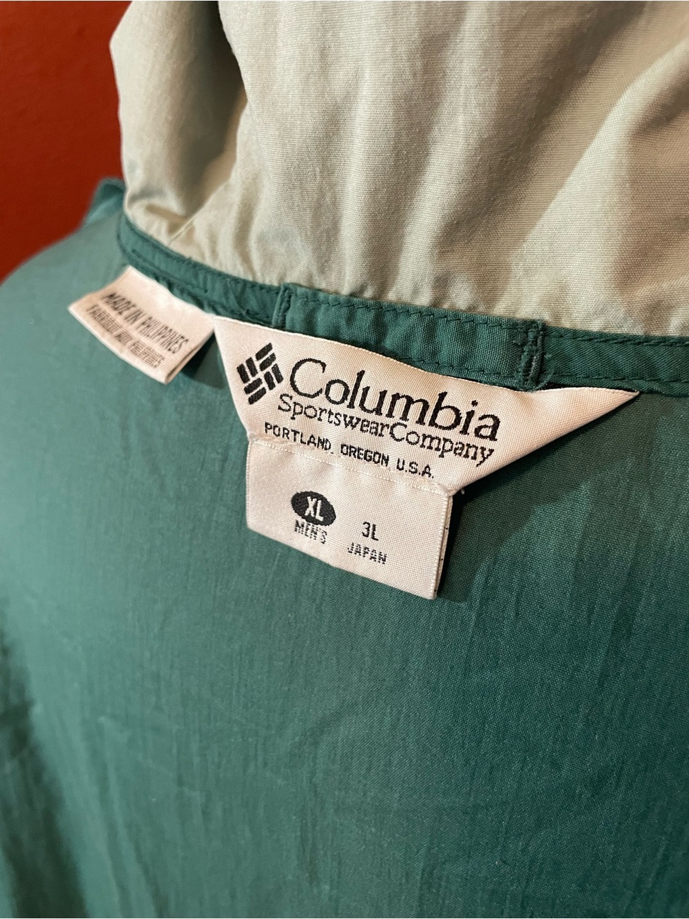 Columbia Men’s Vintage 90’s Green Button Front Gorpcore Hiking Anorak Jacket - Picture 2 of 6